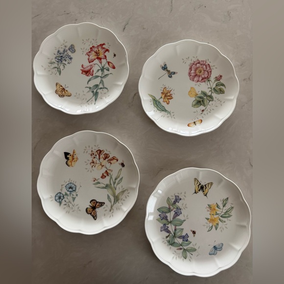 Lenox Butterfly Meadow Luncheon plates 10 3/4” Set Of